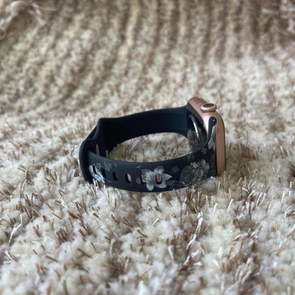(Only Band) Floral Strap Compatible with Apple Watch Strap 38mm/40mm/42mm/44mm - Picture 2 of 7